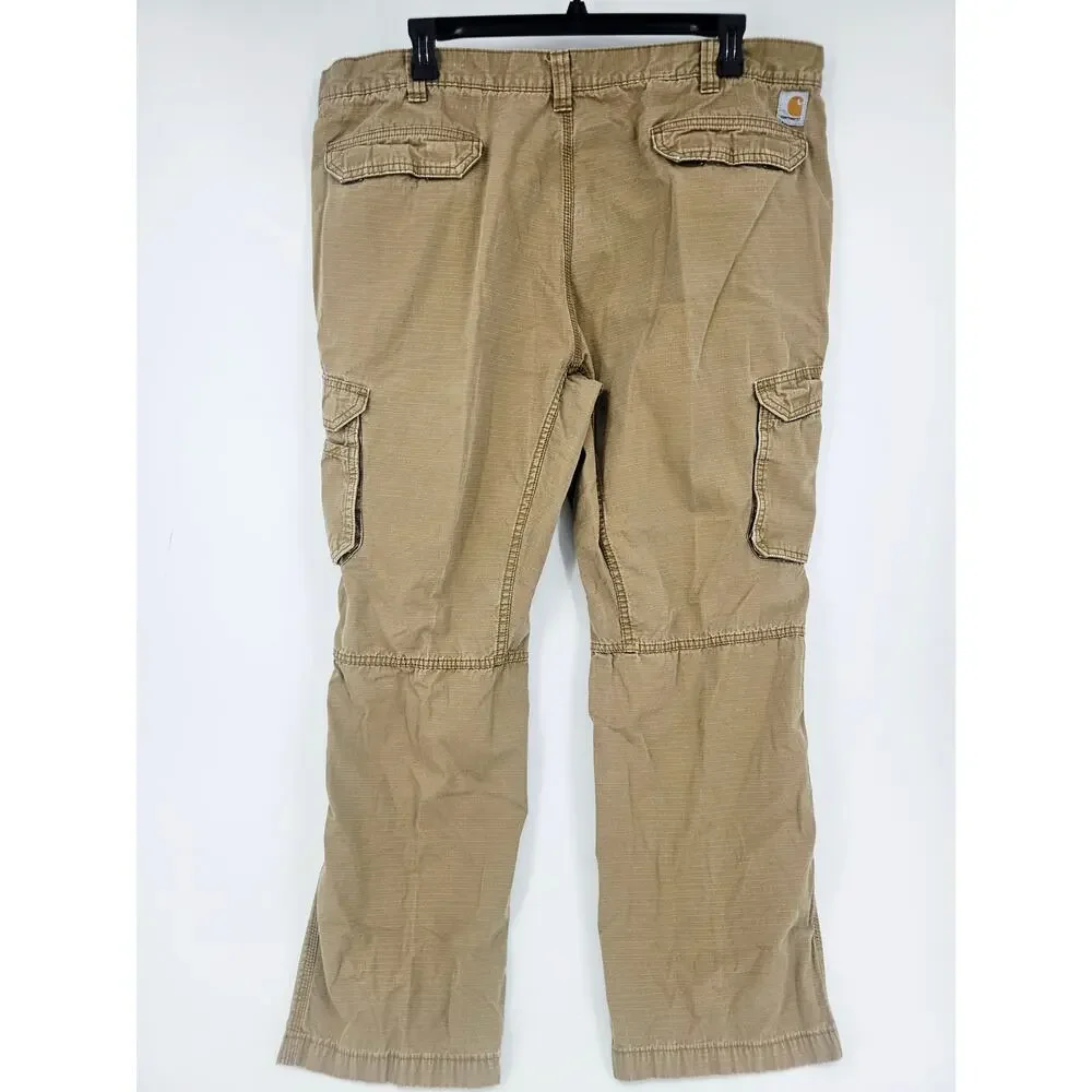 CARHARTT Force Tappen Relaxed Fit Cargo utility Work Pant Yukon Tan 46 x32 3768 - Picture 3 of 11